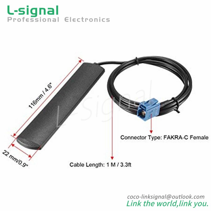 3G GSM GPRS WCDMA FAKRA-C Female Patch Antenna Adhesive Mount 5dBi